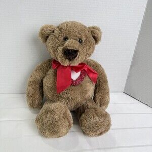 Rubens The Bear 2003 Silk & Satin Collection Plush Brown Teddy Valentine's Gift